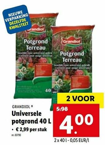 Lidl Universele potgrond aanbieding