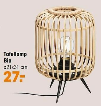 Kwantum Tafellamp bia aanbieding