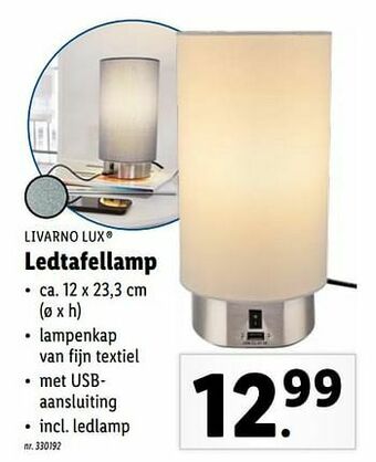 Lidl Livarno lux ledtafellamp aanbieding
