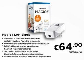 CompuDeals Devolo magic 1 lan single aanbieding