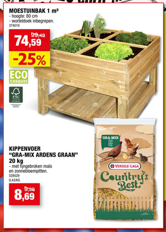 Hubo Kippenvoer Gra-Mix Ardens Graan 20kg aanbieding