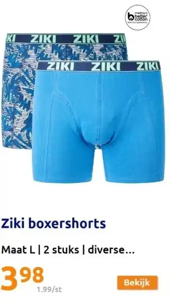 Action Ziki boxershorts aanbieding