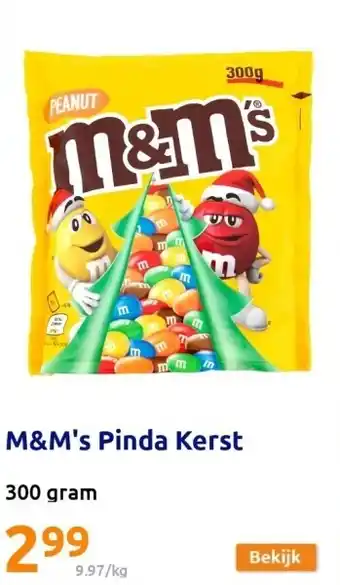 Action M&m's pinda kerst aanbieding