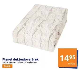 Action Flanel dekbedovertrek aanbieding