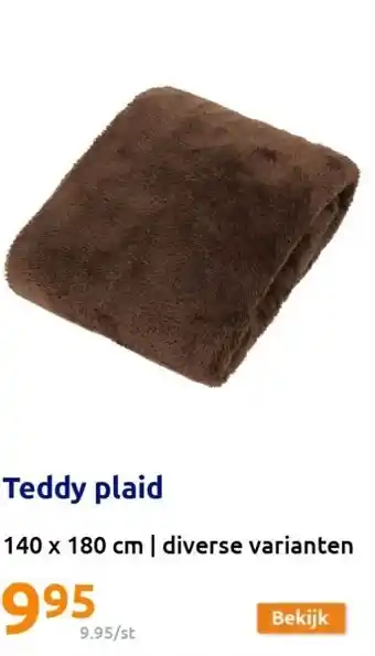 Action Teddy plaid aanbieding