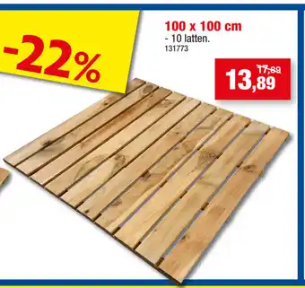 Hubo Grenen Tuintegel 100 x 100 cm aanbieding