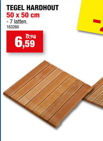 Hubo Tegel Hardhout 50 x 50 cm aanbieding