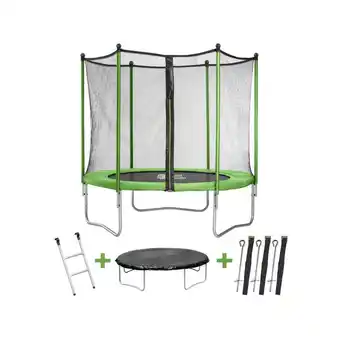 Decathlon Trampoline yoopi - ø 2,44 m - met net + ladder + afdekking + verankeringsset aanbieding