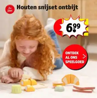 Houten snijset ontbijt
