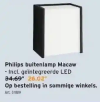 GAMMA Philips buitenlamp Macaw aanbieding