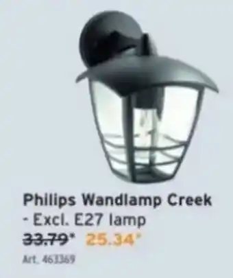 GAMMA Philips Wandlamp Creek aanbieding