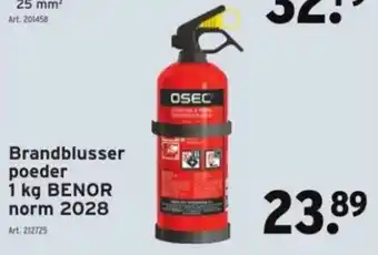 GAMMA Brandblusser poeder 1 kg BENOR norm 2028 aanbieding
