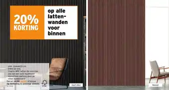 GAMMA Latten-wanden voor binnen aanbieding