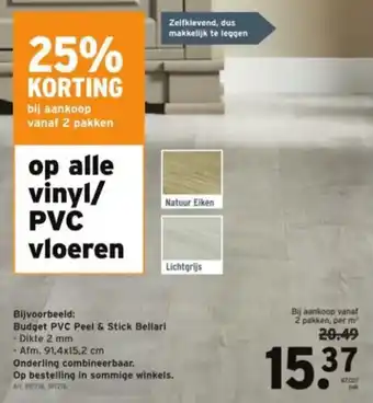 GAMMA Budget PVC Peel & Stick Bellari aanbieding
