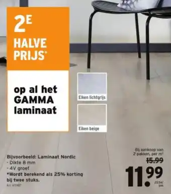 GAMMA Laminaat Nordic aanbieding