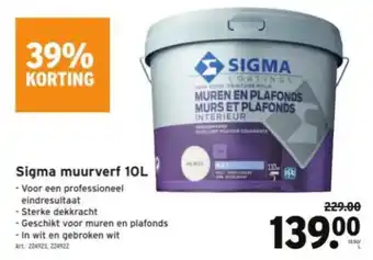 GAMMA Sigma muurverf 10L aanbieding