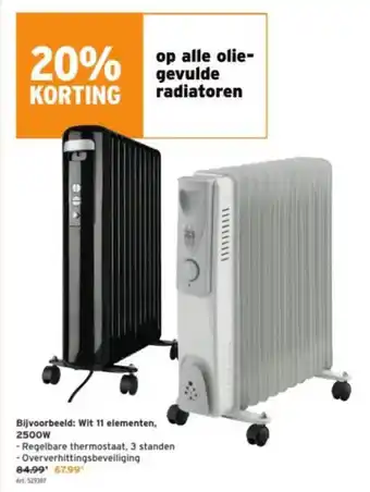 Wit 11 elementen, 2500W