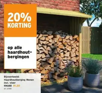 GAMMA Haardhoutberging Wenen incl. vloer aanbieding