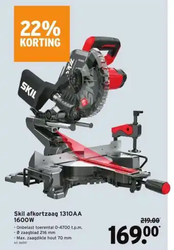 GAMMA Skil afkortzaag 1310AA 1600W aanbieding