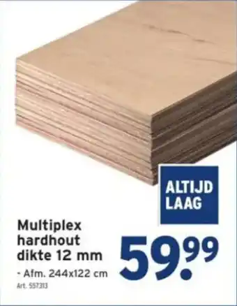 GAMMA Multiplex hardhout dikte 12 mm aanbieding