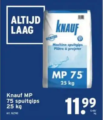 GAMMA Knauf MP 75 spuitgips 25 kg aanbieding