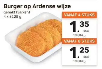 Burger op Ardense wijze 4 x 125 g
