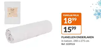 Fun FLANELLEN ONDERLAKEN aanbieding