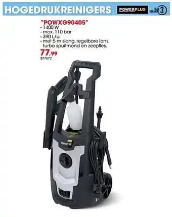 Hubo Powerplus hogedrukreinigers powxg90405 aanbieding