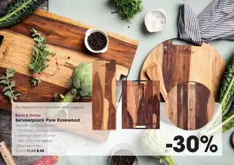 Hanos Bowls & Dishes Serveerplank Pure Rosewood aanbieding
