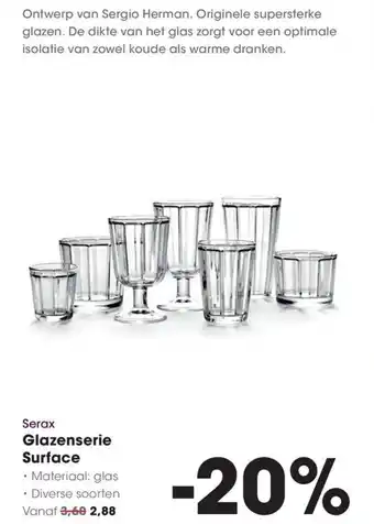 Hanos Serax Glazenserie Surface aanbieding