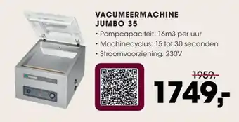 Hanos VACUMEERMACHINE JUMBO 35 aanbieding