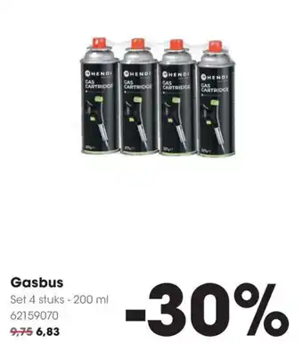 Hanos Gasbus Set 4 stuks 200 ml aanbieding