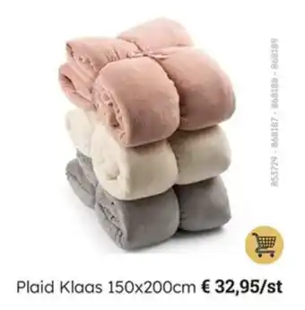 Multi bazar Plaid Klaas 150 x 200cm aanbieding