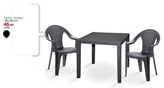 Hubo Tafel king aanbieding