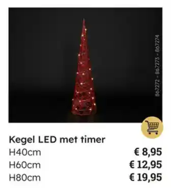 Multi bazar Kegel LED met timer aanbieding