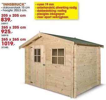 Hubo Tuinhuis innsbruck aanbieding