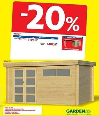 Hubo Tuinhuizen ervik i aanbieding