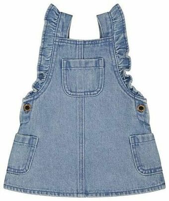 HEMA HEMA Babysalopette Met Ruffles Blauw (blauw) aanbieding