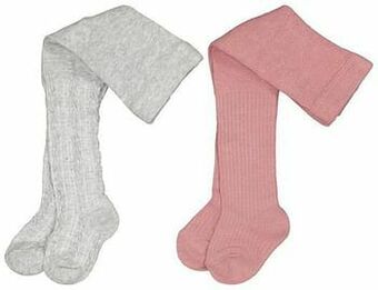 HEMA HEMA Baby Kousenbroeks Rib - 2 Paar Roze (roze) aanbieding