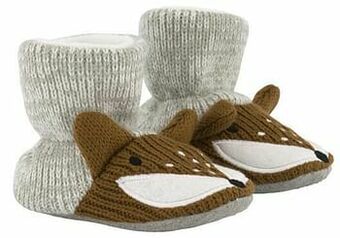 HEMA HEMA Baby Sloffen Vos Grijsmelange (grijsmelange) aanbieding