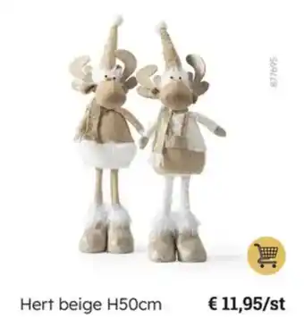 Multi bazar Hert beige H50cm aanbieding