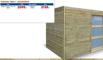 Hubo Tuinhuis qbs i schuifdeur aanbieding