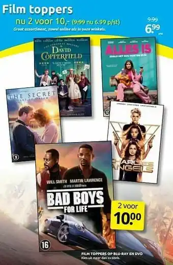 Film toppers op blu-ray en dvd