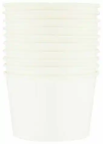 HEMA HEMA Papieren Bakjes - 550 Ml - Wit- 10 Stuks aanbieding
