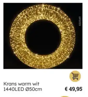 Multi bazar Krans warm wit 1440LED Ø50cm aanbieding