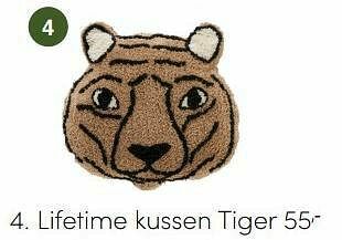 Baby & Tiener Lifetime kussen tiger aanbieding