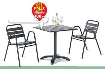 Hubo Tafel en 2 stoelen aanbieding