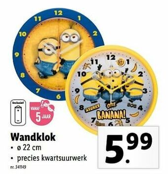 Lidl Wandklok aanbieding