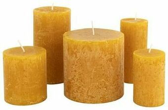 HEMA HEMA Rustieke Kaarsen Okergeel (okergeel) aanbieding