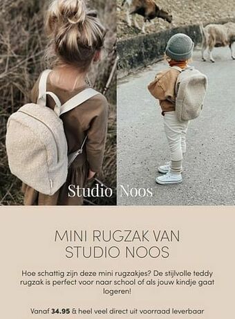 Baby & Tiener Mini rugzak van studio noos aanbieding